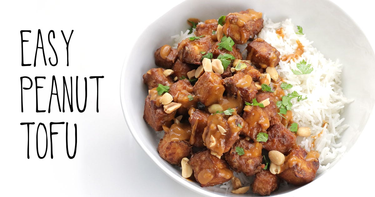 Easy Peanut Tofu • It Doesn’t Taste Like Chicken