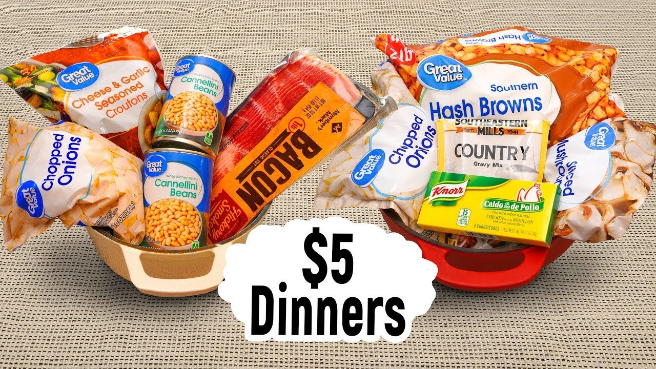 LIVE  $5 DINNERS! Quick and EASY Cheap Meal Ideas! Budget r…