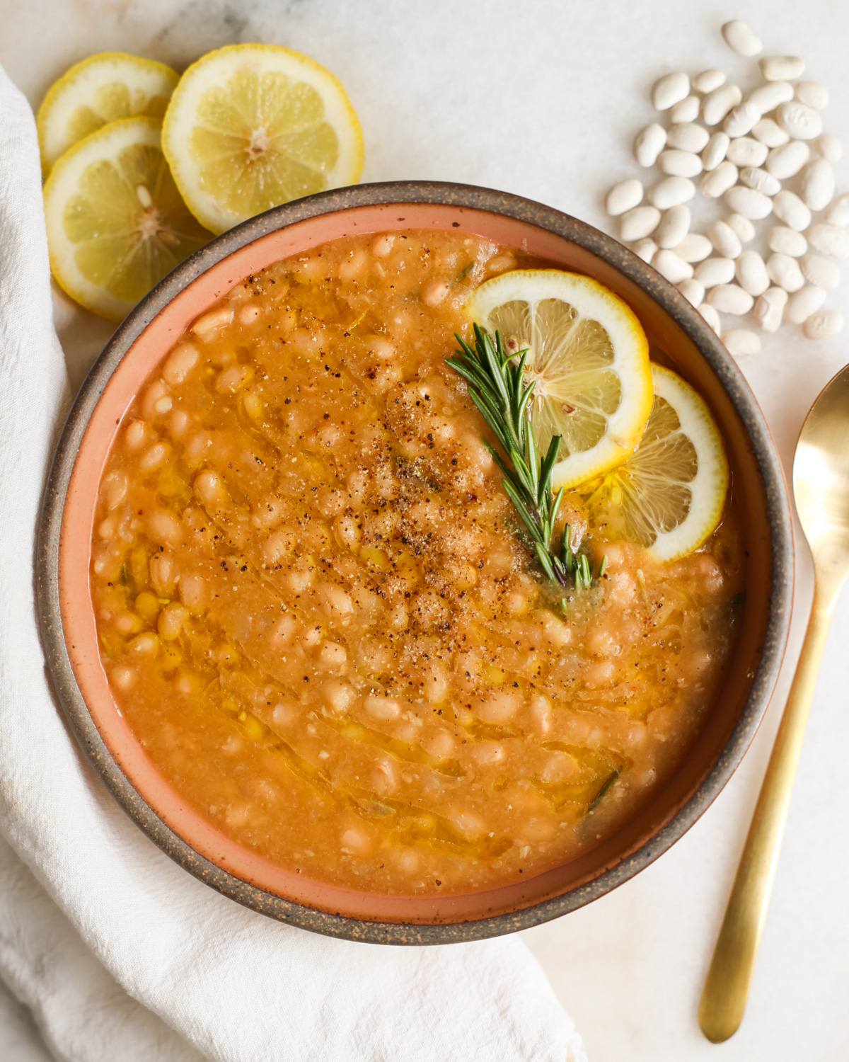 Instant Pot White Beans with Lemon and Rosemary