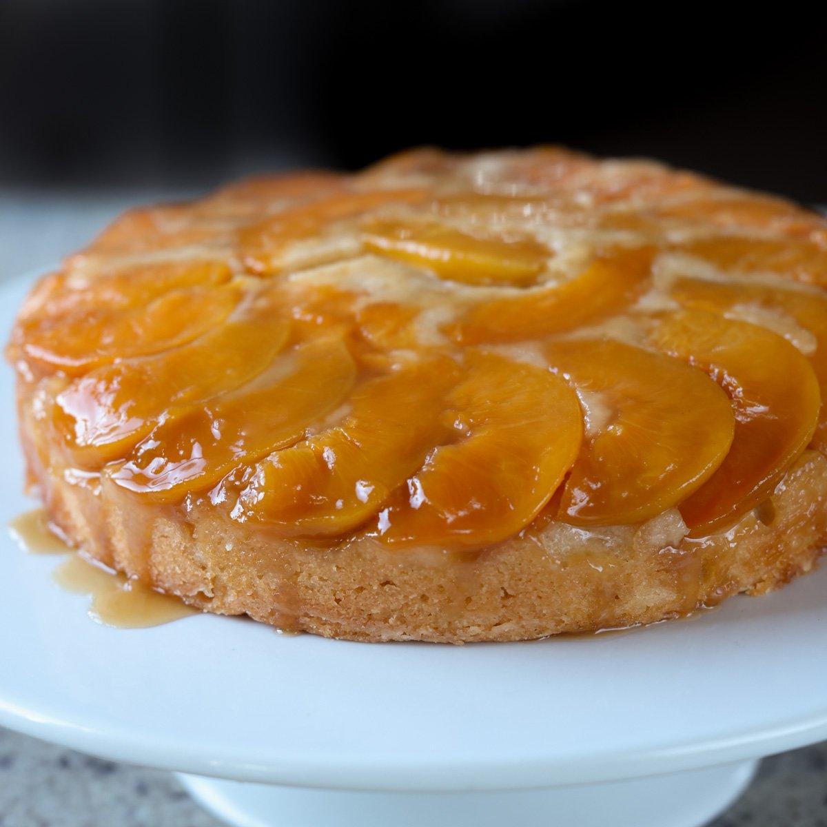 Peach Upside-Down Cake (gluten-free option)