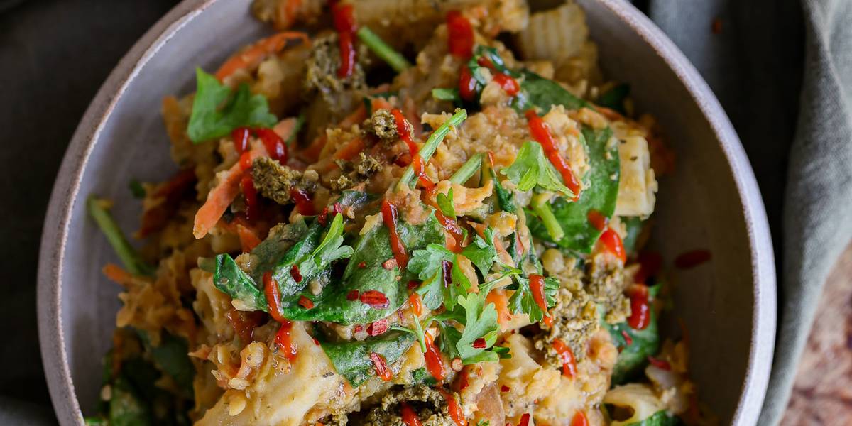 Red Lentil Bolognese Pasta